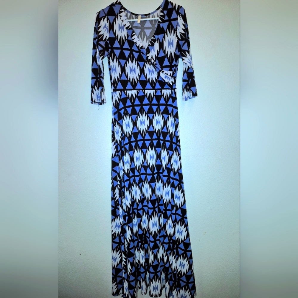 Pink Blush Pattterned maxi dress